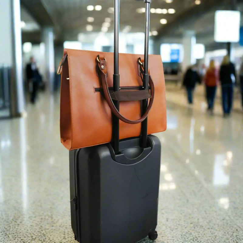 The Signature 17" Bag with Trolley Strap, Tan